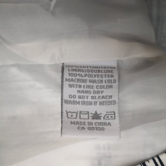 NWT Pure Alfred Sung Ladies Size 16 Navy Light Blue & White Lined Dress - Picture 8 of 11